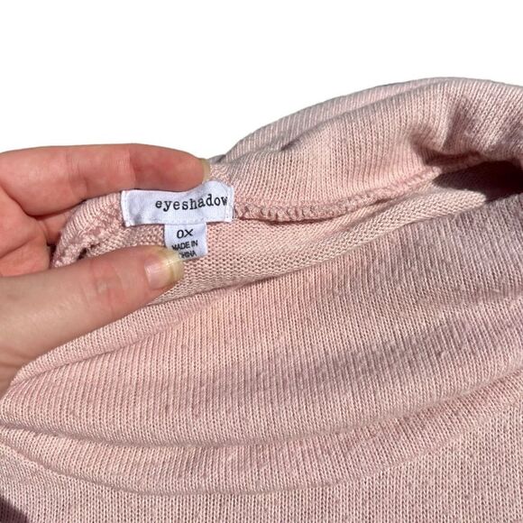 EYESHADOW High Neck Pink Sweater Size 0X - Picture 4 of 4